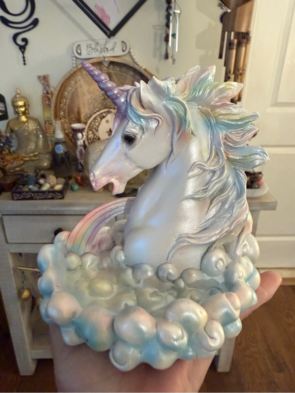 Iridescent Pastel Unicorn backflow incense burner